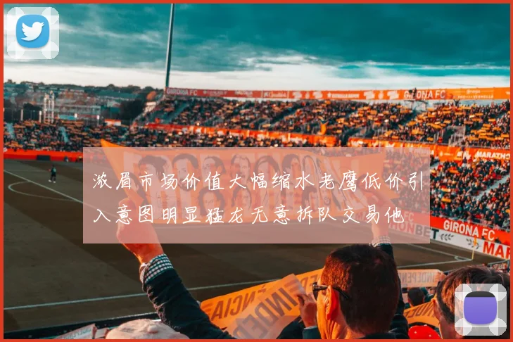 浓眉市场价值大幅缩水老鹰低价引入意图明显猛龙无意拆队交易他